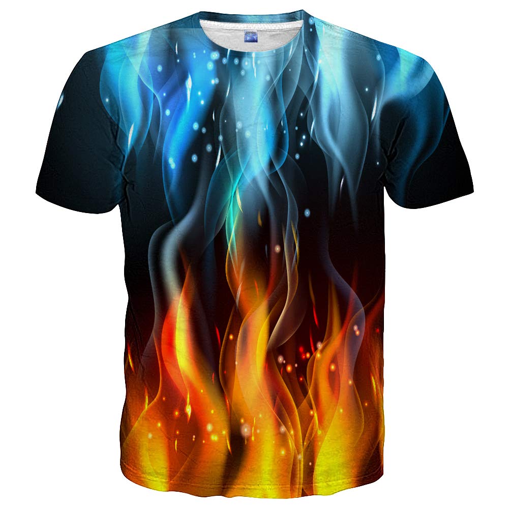 NeemanndyUnisex 3D Colorful Print Graphic Tee Shirts for Men Women and Teens