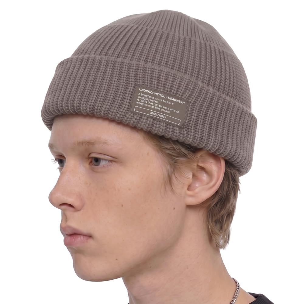 UNDERCONTROL Winter Trawler Fisherman Beanie Men Women Unisex Stylish Plain Docker Skull Hat Roll up Watch Cap Color Pack (Grey)
