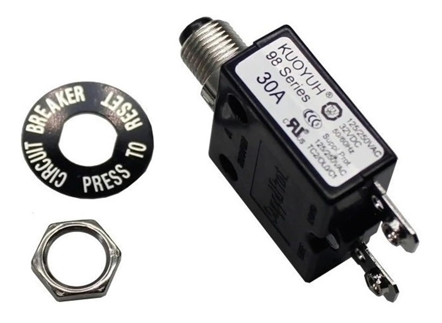 Breaker Thermal Protection Switch 30amp 125/250vac.
