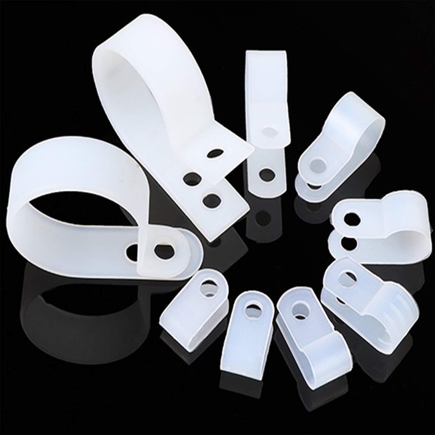 Zaky 1/5 Inch U Type Rope Light Mounting Clips Nylon Screw Mounting ...