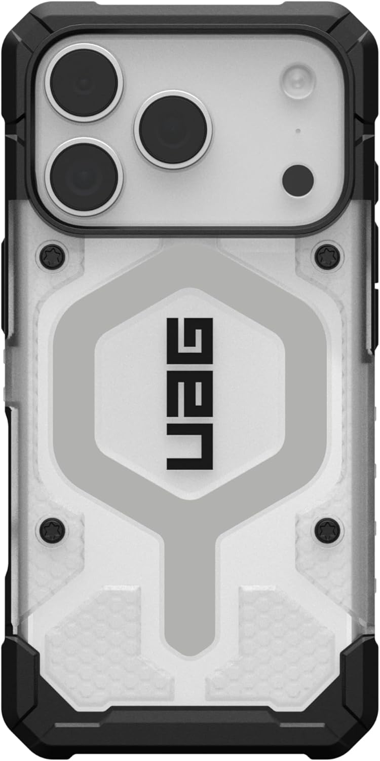 URBAN ARMOR GEAR UAG Designed for iPhone 17 Pro Case Pathfinder Clear - Compatible with MagSafe Military Grade Protective Cover, Ice/Silver