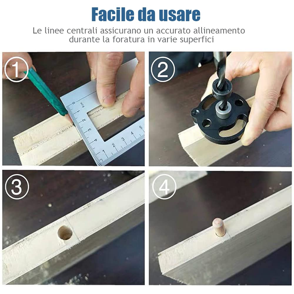 Guide De Perçage De Trous Droits Pour Chevilles En Bois 3-12mm - VVIKIZY - Outil De Bricolage