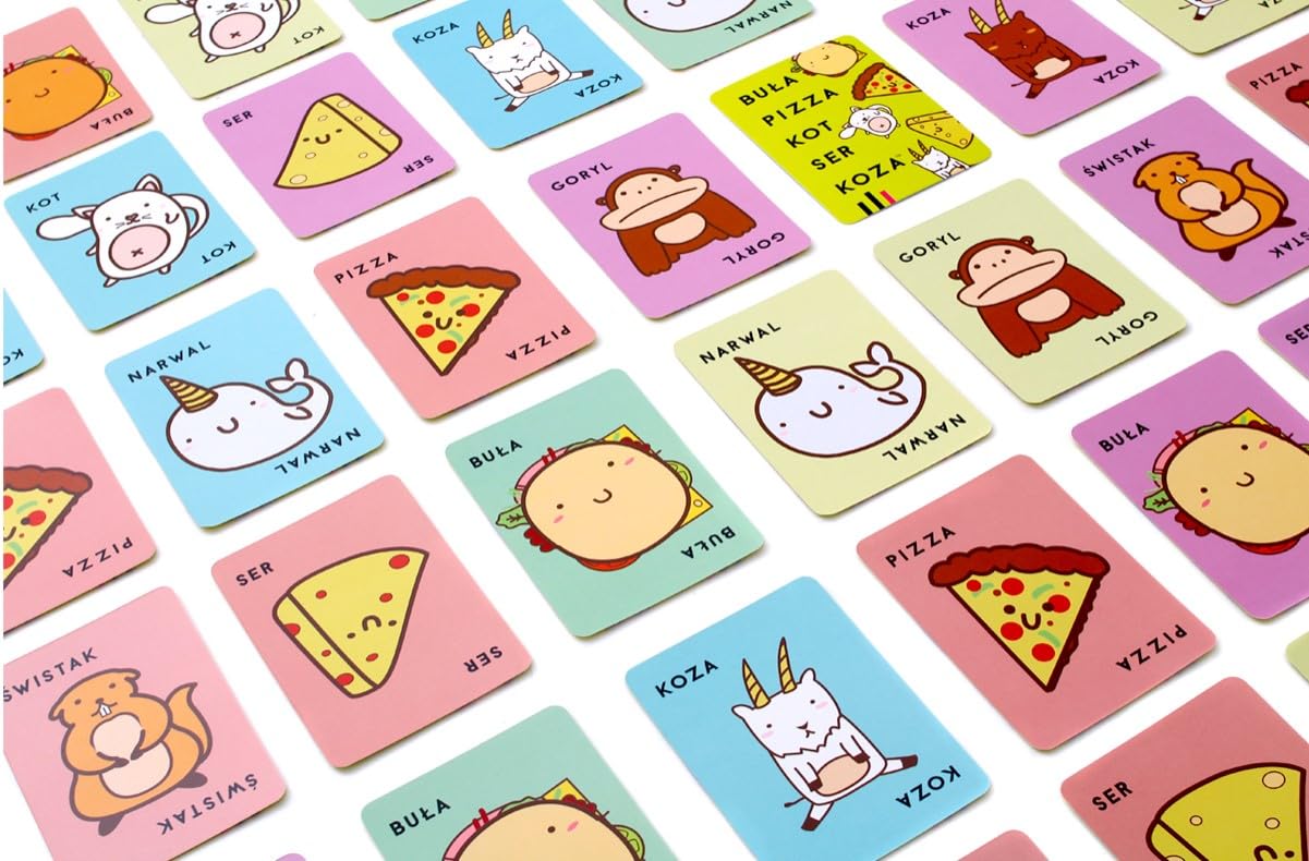 Blue Orange, Gra karciana Buła, Pizza, Kot, Ser, Koza