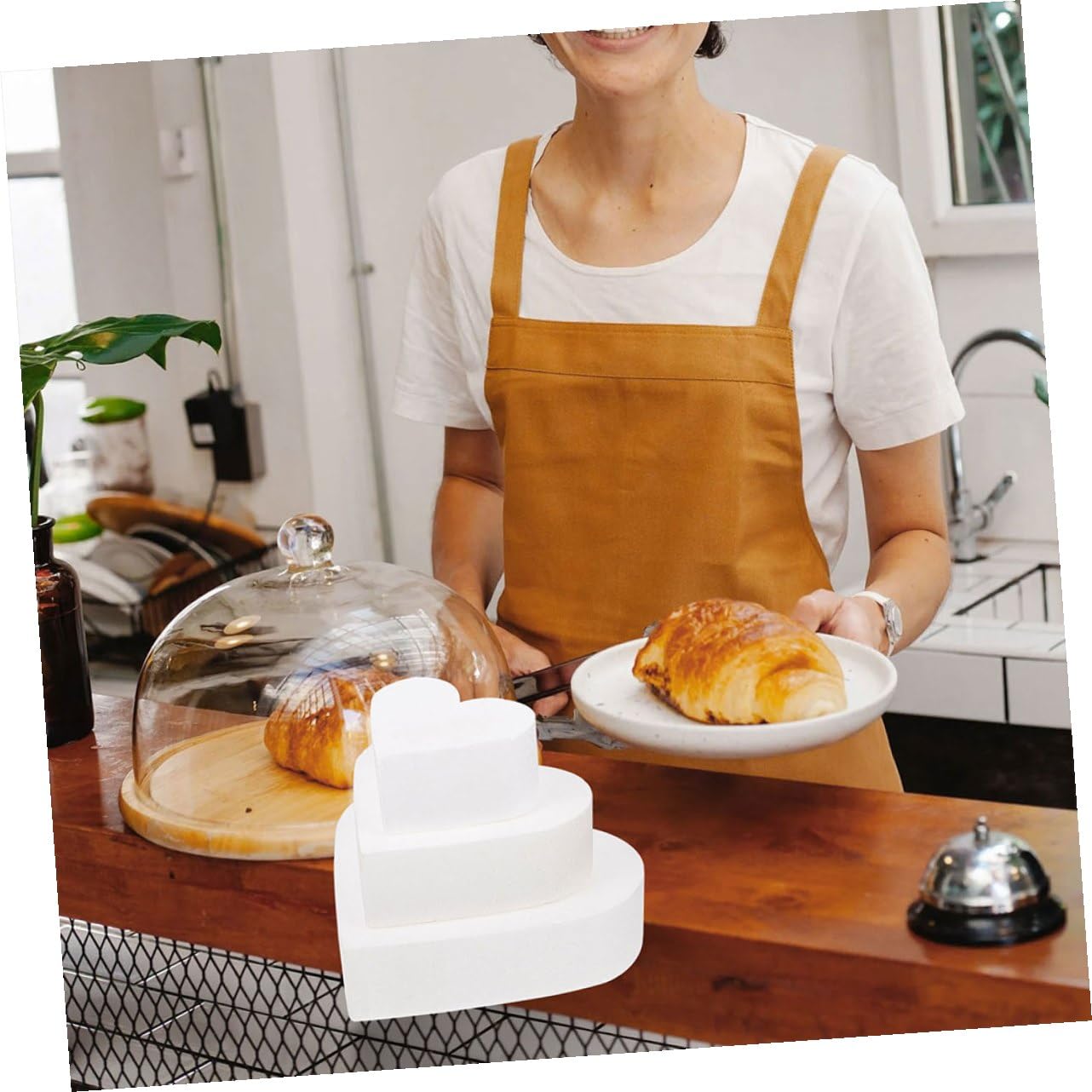 NUOBESTY 2 Pièces gâteau à Bulles Moule Decoration Gateau Modèle de décoration de gâteau Mousse de modèle de gâteau mannequins de gâteau en Mousse décor de Mariage gâteau Mousse décoratif