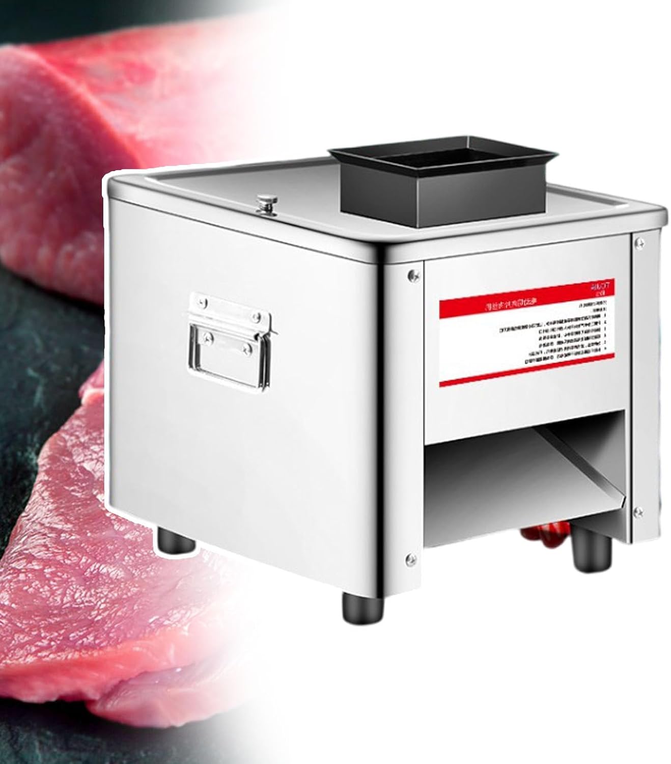 Restaurant Meat Cutter, Automatic Shredder, Multiple Optional Knife Modules, Can Cut and Shred and Dice, with Non-Slip Silent Floor Mats,5mm,7mm