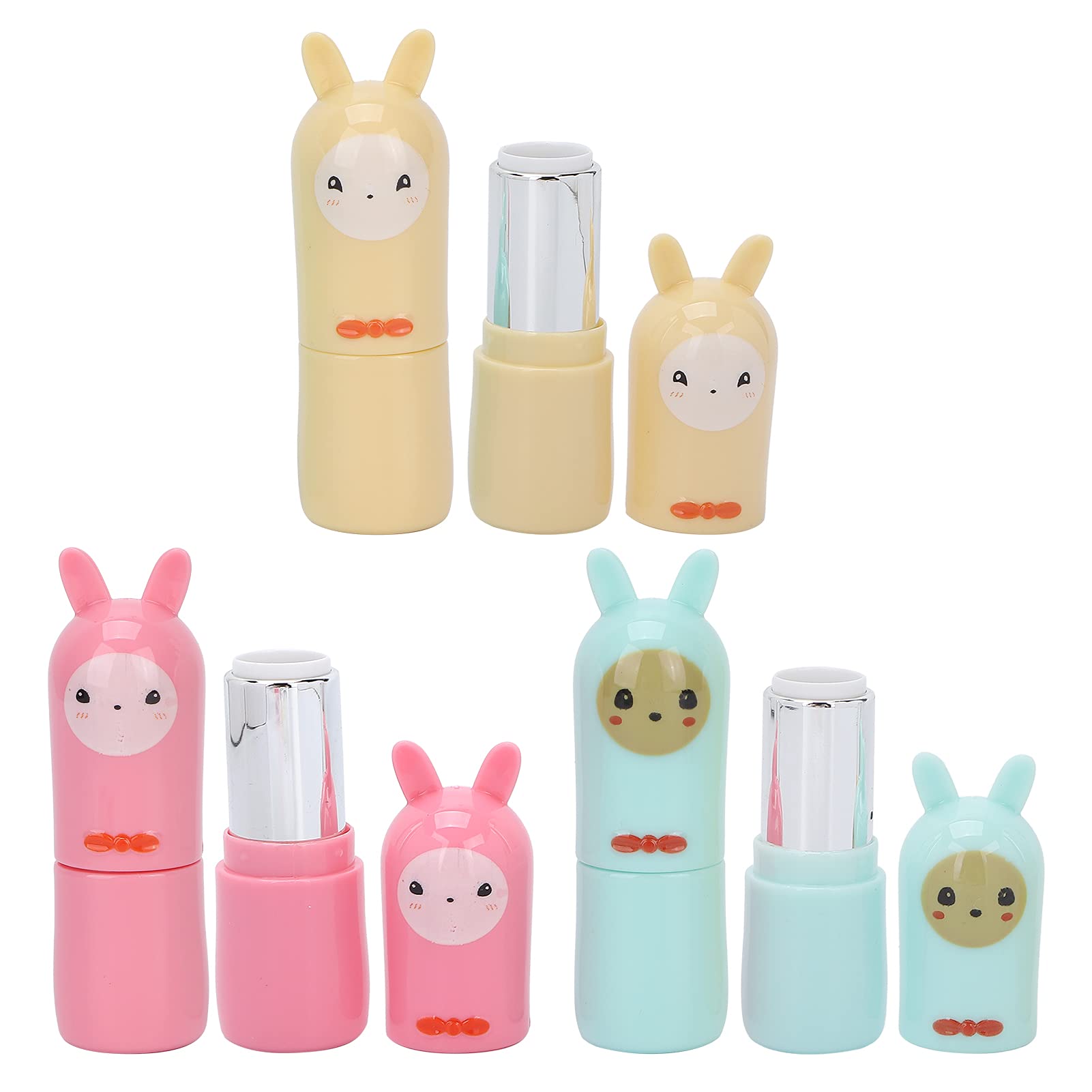 6 Pcs Empty Lipstick Tube, Cartoon Animal Shape Lip Balm Tubes Makeup Tools for Homemade Lipstick