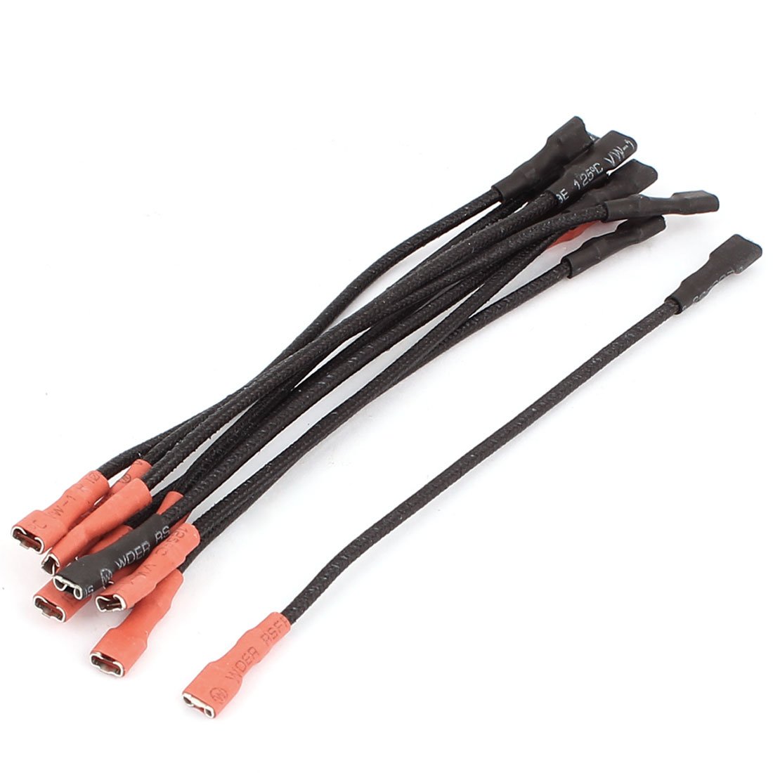 Aexit Dual End Distribution electrical 4.8mm Crimp Terminal Cable Female Spade Connector Wire 10Pcs