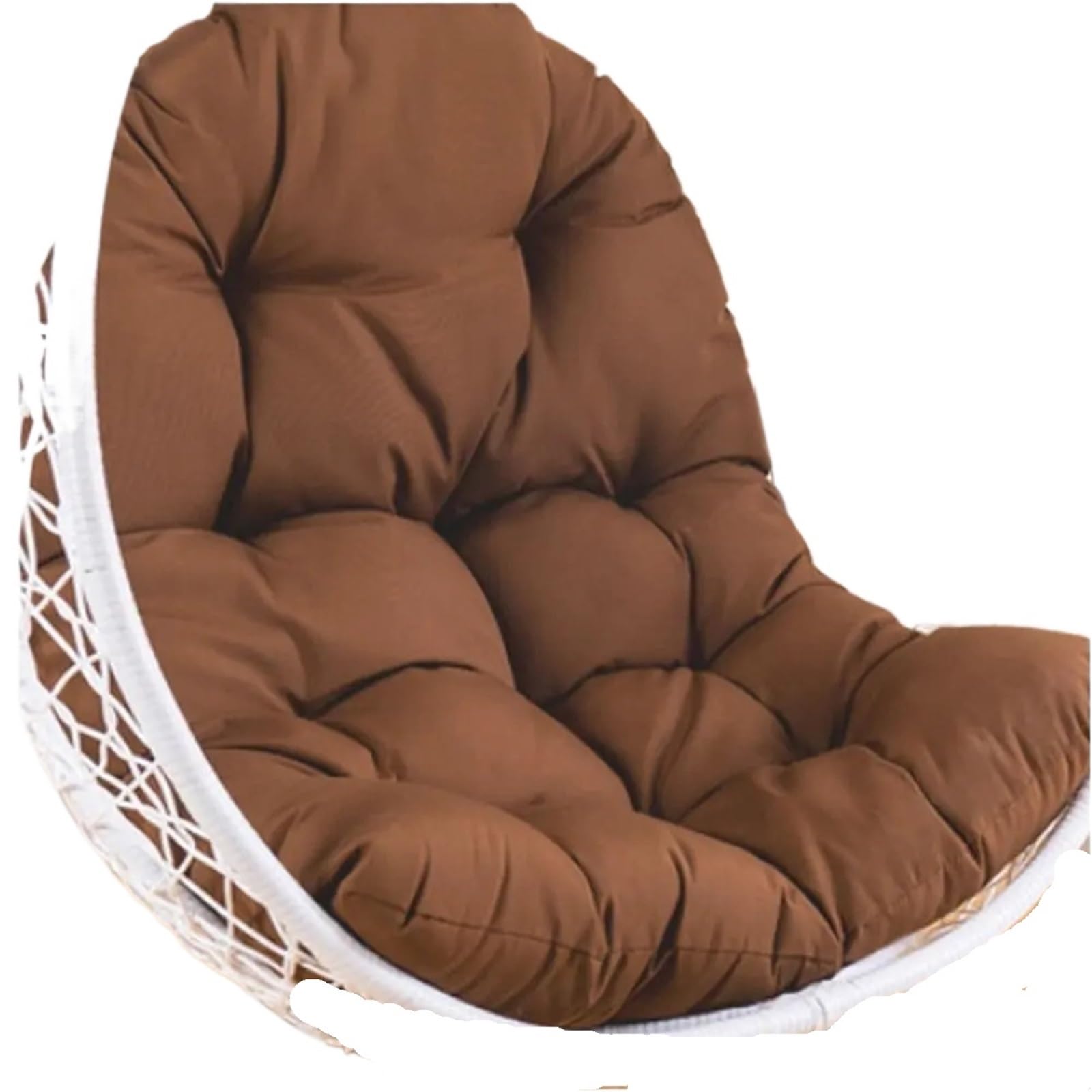 Bflcwstd Coffee Egg Chair Cushion Egg Chair Cushion Seat Pad Swing Hanging Mat Pillow Patio Garden Outdoor Thickened Hammock Rocking(Coffee)