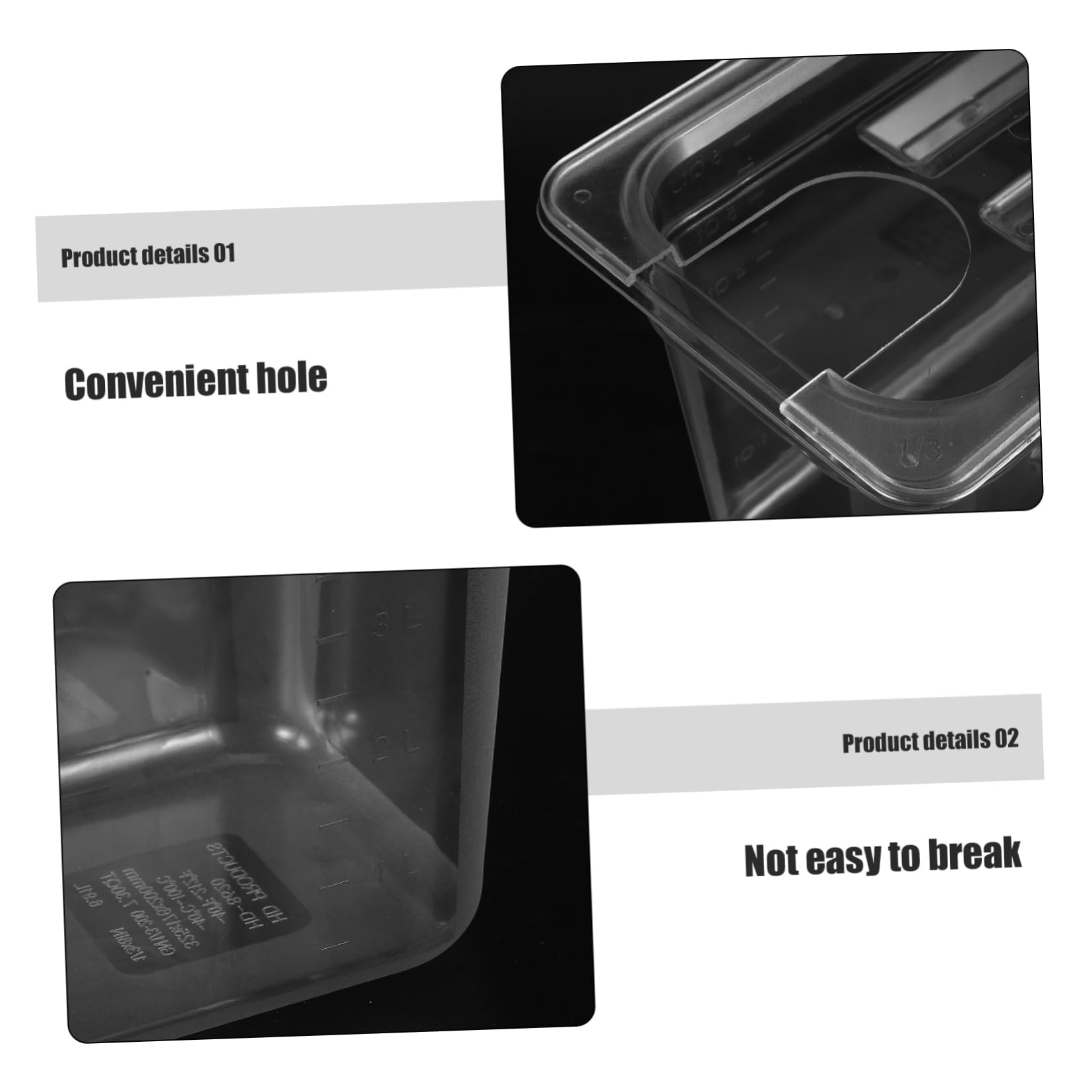 Gatuida Recipiente de Cocción Lenta Tapa Resistente y Visibilidad Cristalina de 6l para Sous-vide, Caja de Almacenamiento Transparente de PC para Cocina y Restaurante