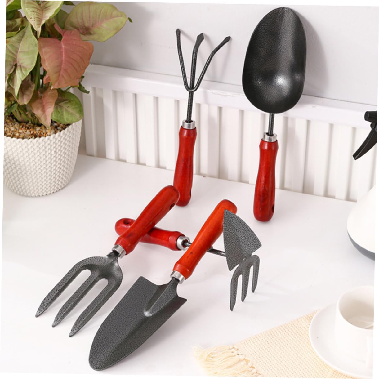 Toddmomy 2 Sätze Gartenwerkzeugset Teilig für Pflanzenpflege Robuste Schaufeln und Rechen Ergonomische für Effizientes Arbeiten im Freien für Gemüseanbau und Blumenpflege