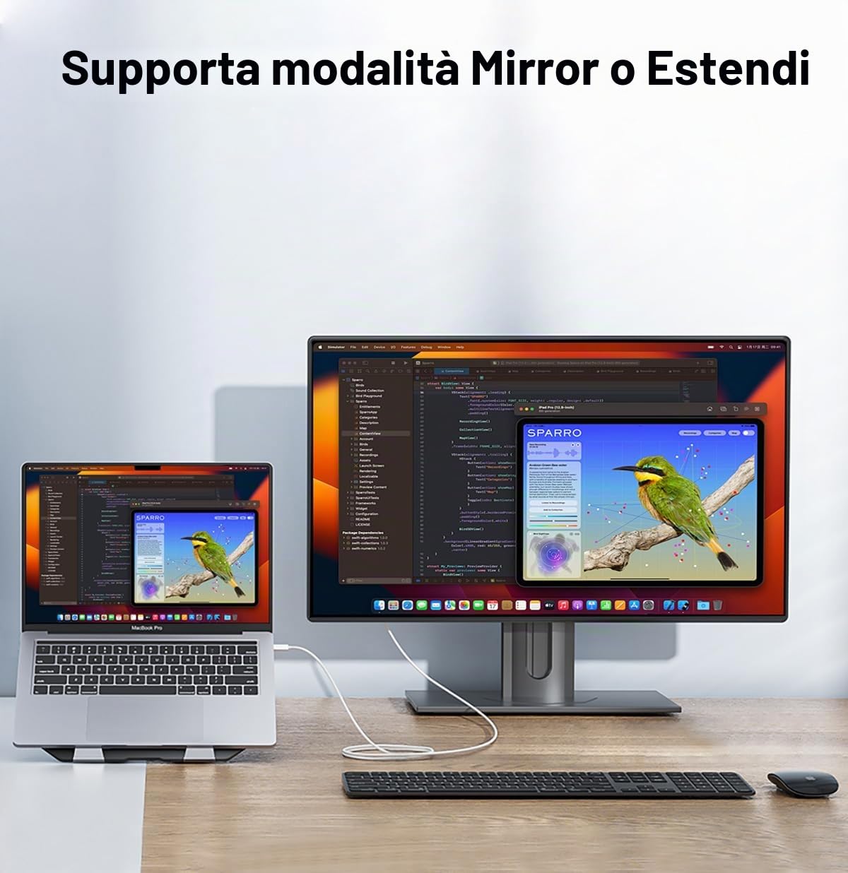 Adattatore Apple USB-C a HDMI 4K a 240Hz per iPhone 15 16 MacBook Pro Air iPad Pro, certificato MFi Type-C Digital AV HDMI 2.1 cavo compatibile con Samsung Galaxy S25, Nintendo Switch, Pixelbook, XPS
