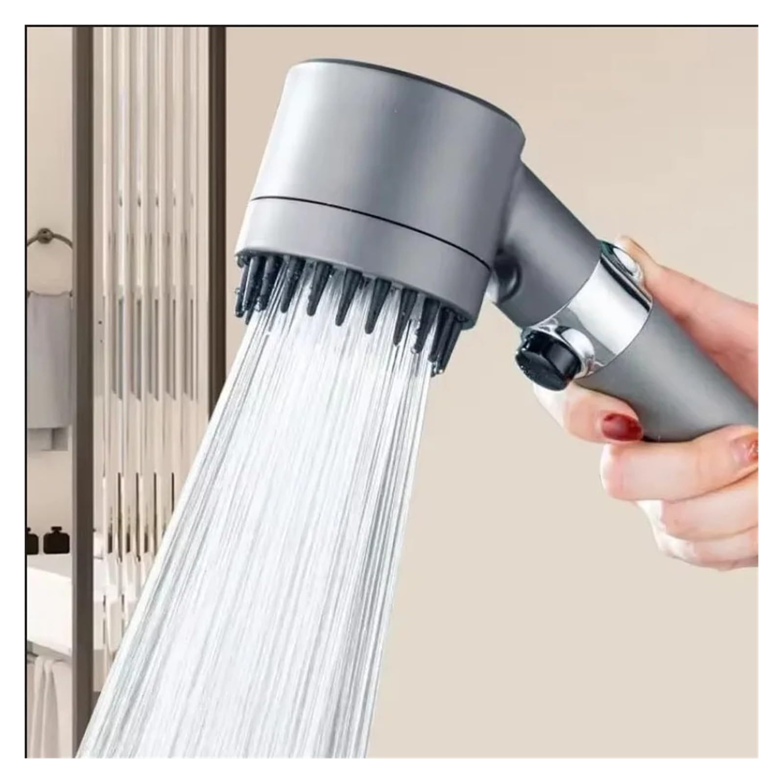 Filtro doccia portatile con 3 velocità regolabili, viola, esperienza simile a una spa, compatibile con accessori per soffione doccia per relax e pulizia rinfrescante.