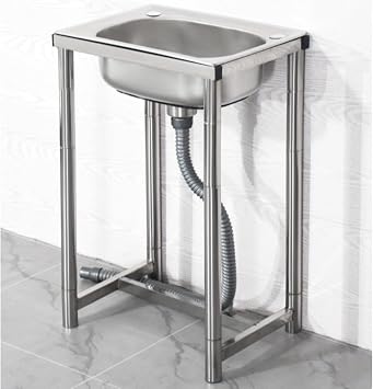 Stainless Steel Garden Sink, Kitchen, Outdoor, With Faucet, No Faucet, Simple Type, Kitchen Sink, Garden Sink, Compact, Rust-resistant, Easy Installation, Countertop, Commercial Use, 19.7 x