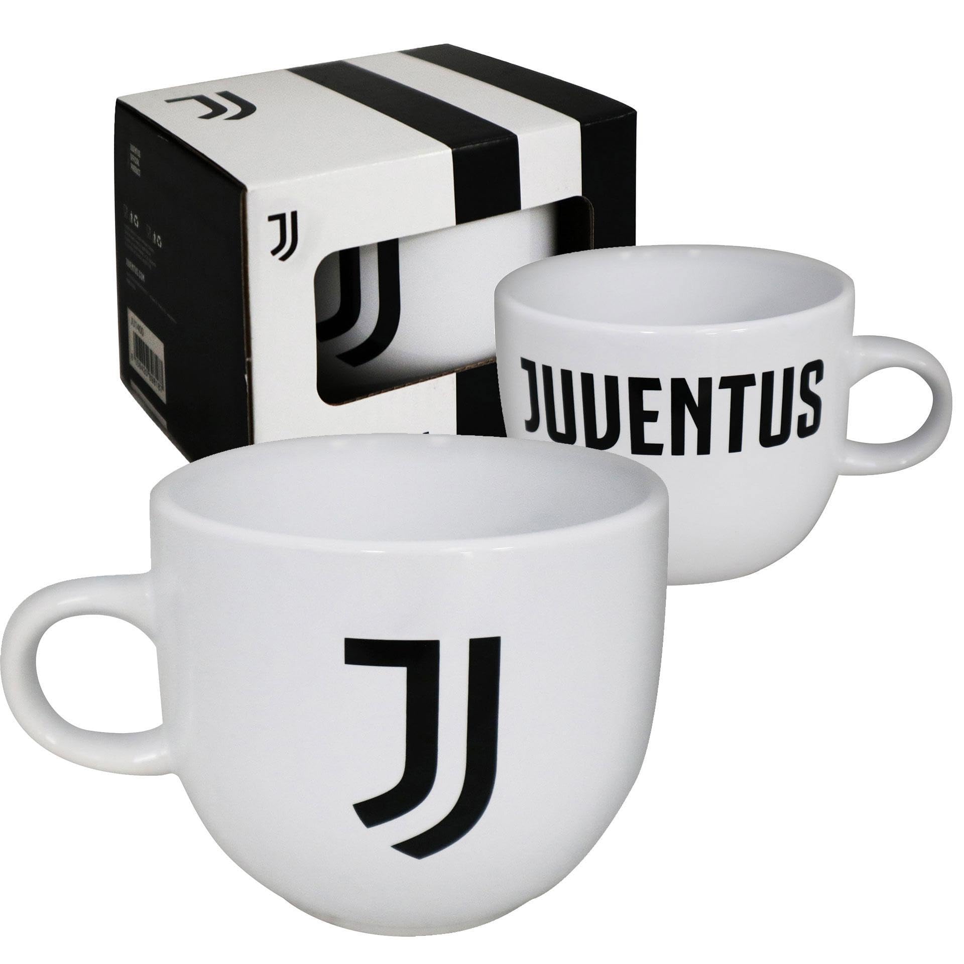 Tazza Jumbo da Latte Ufficiale Bianconera Logo Stemma JJ in Scatola Regalo Originale