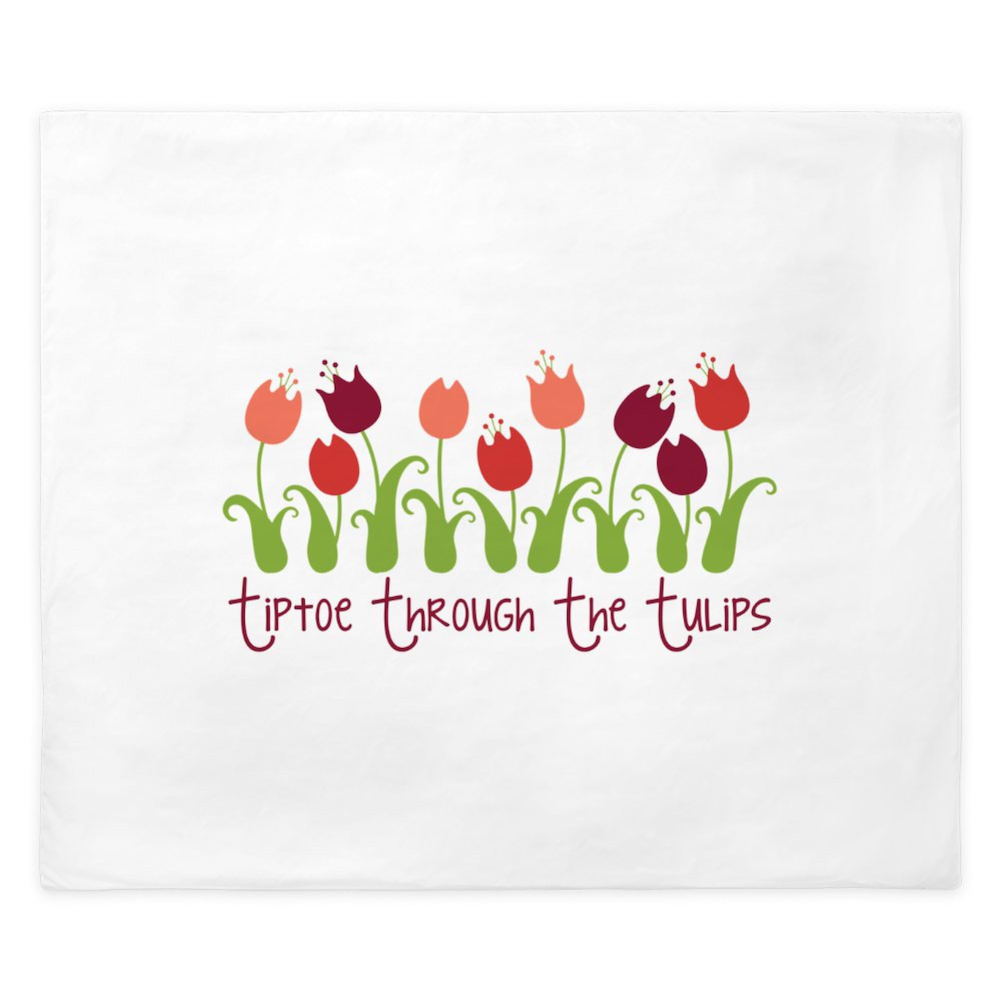 CafePress Tiptoe Through The Tulips King Duvet Cover, Printed Comforter Cover, Unique Bedding