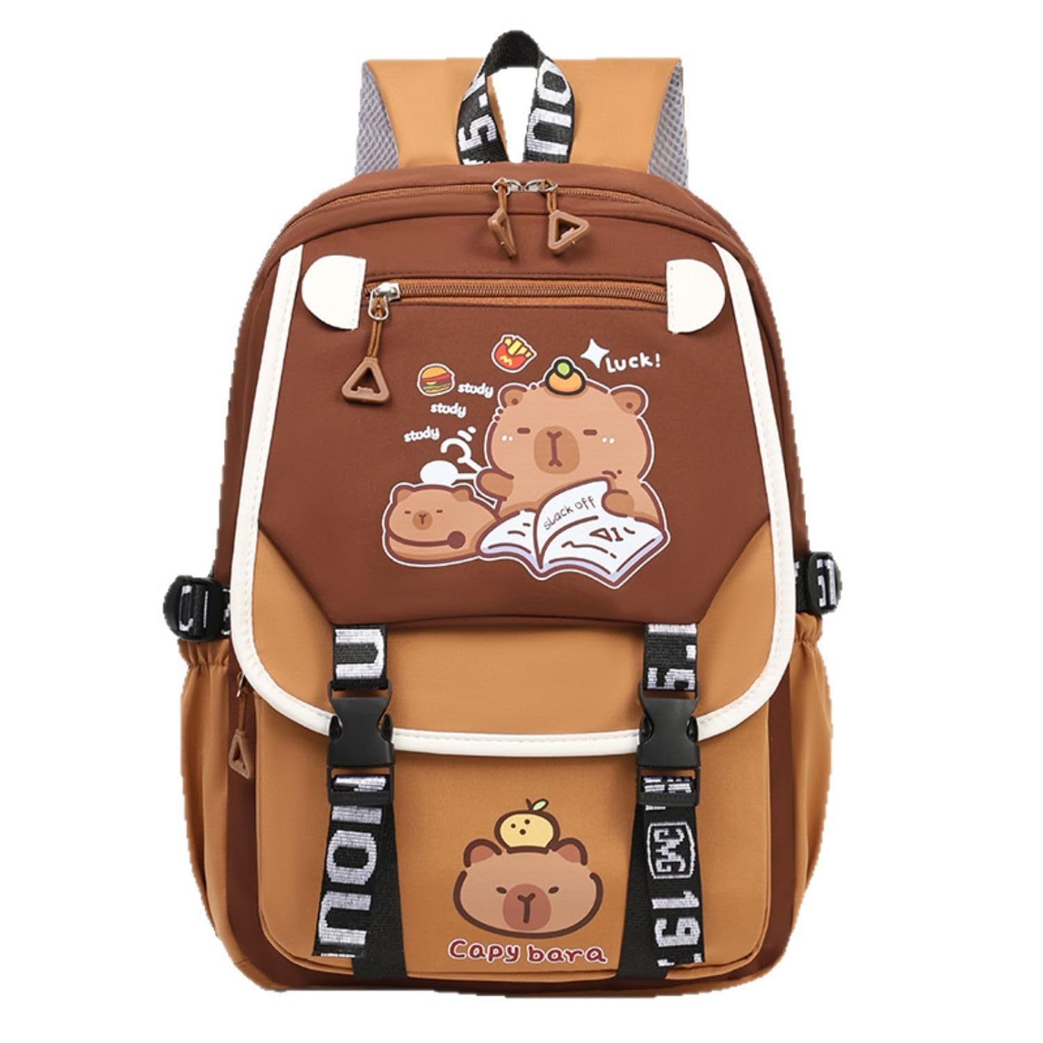 Capybara Backpack for Kids – 18L Cartoon School Bag for Boys & Girls, Lightweight & Spacious Bagpack - Multicolor (40 x 30 x 15 cm)-image-43