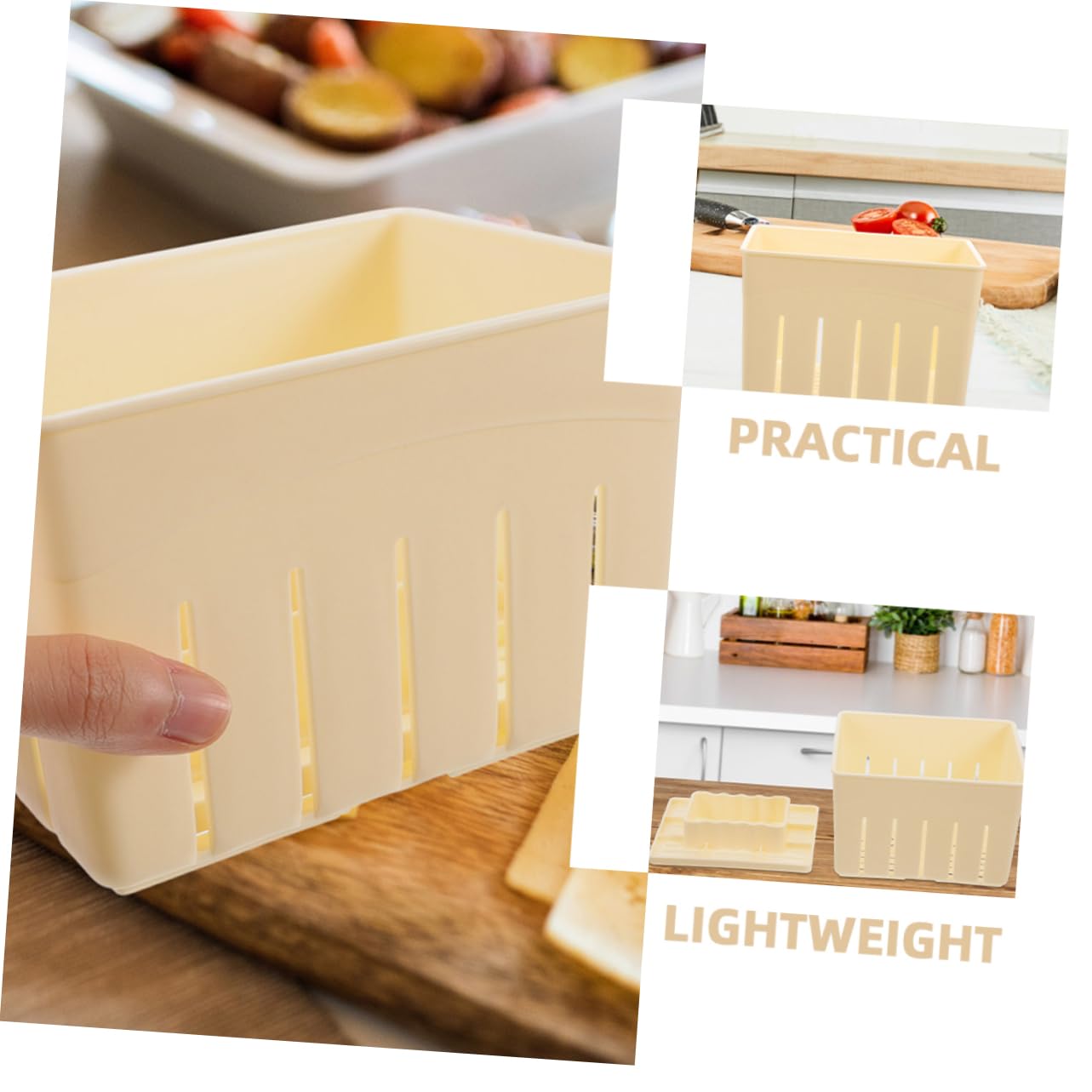 FUNOMOCYA 4pcs Tofu Press Mould Bean Curd Presser for Homemade Tofu Cheese Simple Design Making Tool for Kitchen for