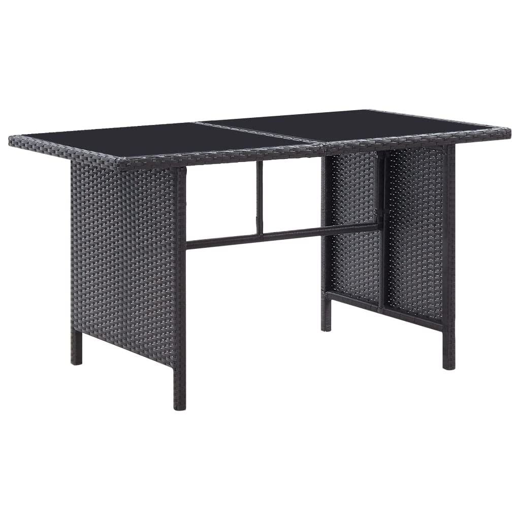 vidaXL Set Muebles de Jardín 6 Piezas y Cojines Conjunto Casa Patio Terraza Sofá Mesa Tablero Sillas Sillón Aire Libre Ratán Sintético Negro
