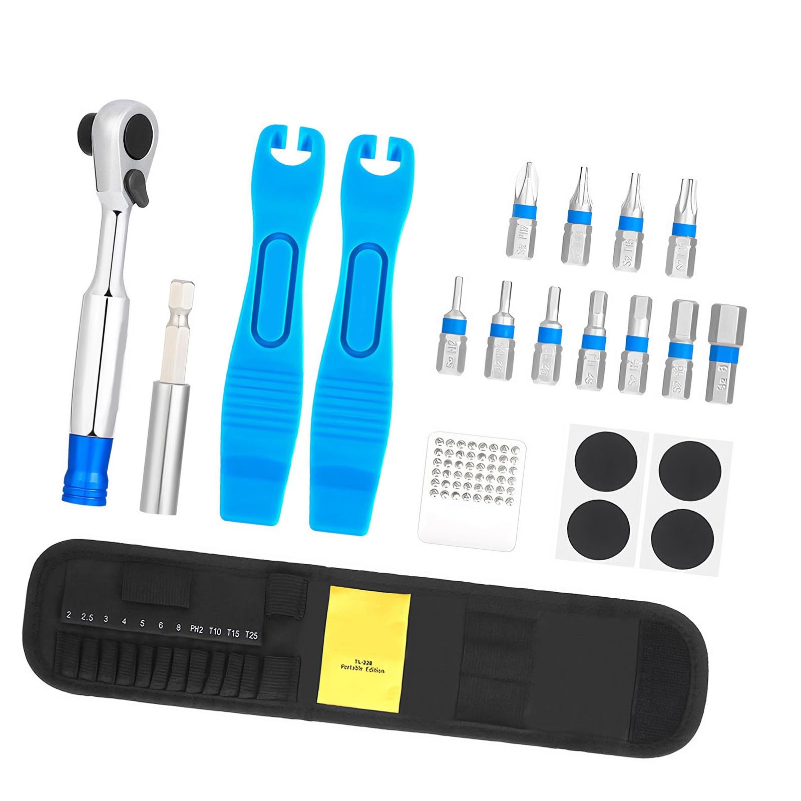 Compacts Design Bicycles Repair Cycling Tool Set Features Alloy Steel Multitool for Easy Tire Repairs and Adjustments Bike Set