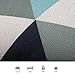 Fjfz Cotton Linen Home Decorative Throw Pillow Case Cushion Cover for Sofa Couch Modern Geometric Art Print, Black Blue Teal White 18