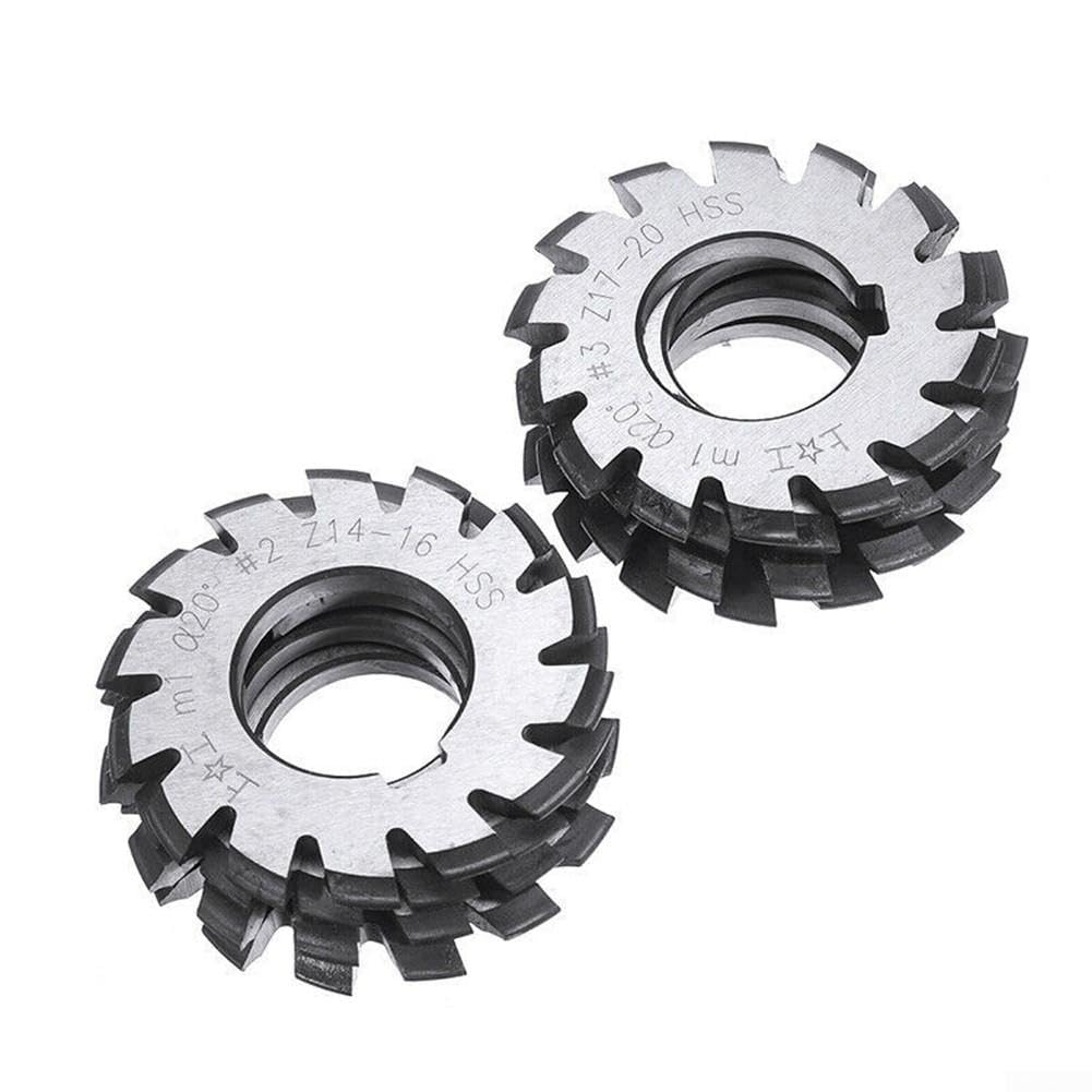 Juego de fresas de engranajes HSS M1 de 22 mm de diámetro para 1 fresa de