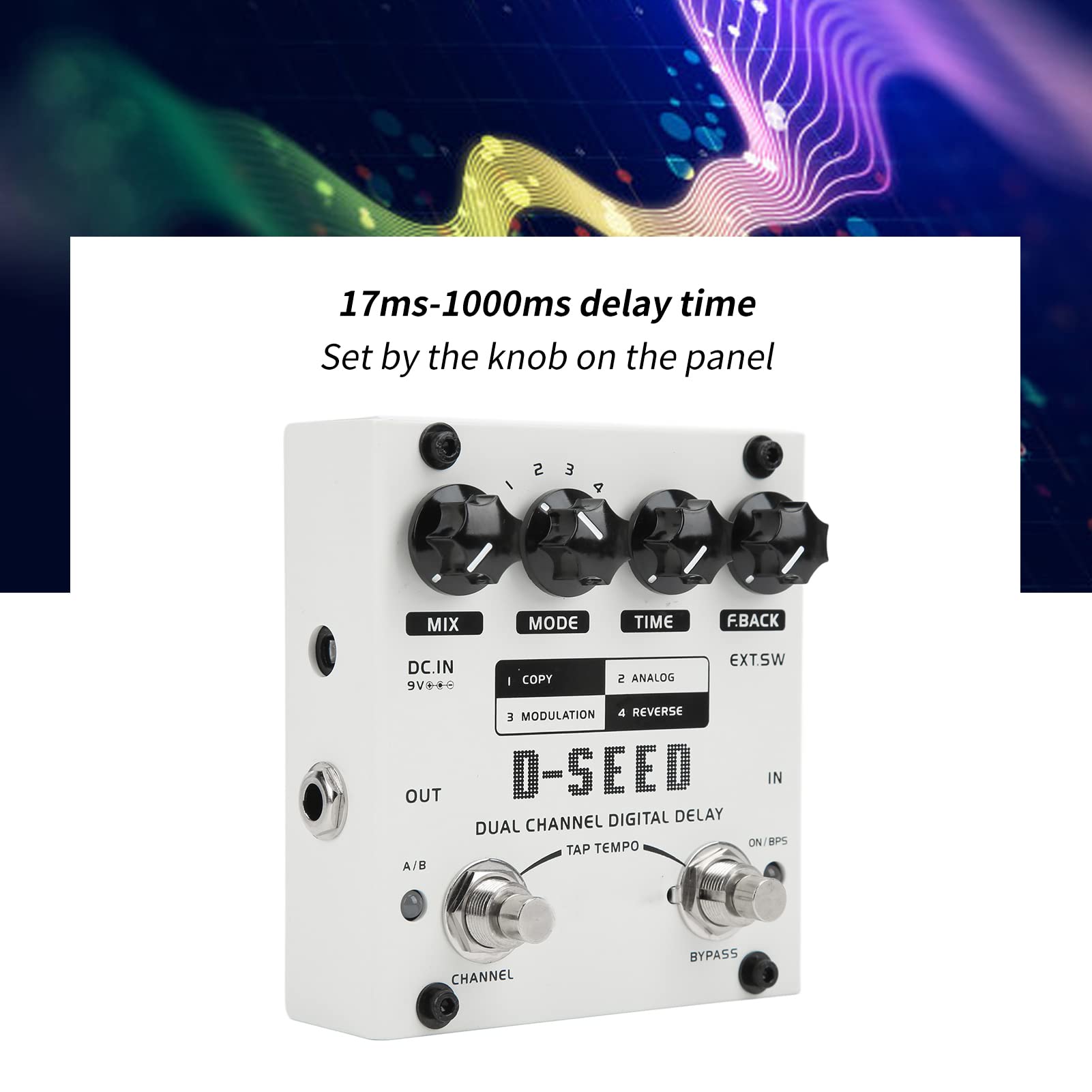 ■ROCKTONE CYBORG DELAY　ディレイエフェクトペダル Amazon | 4モードディレイペダル、コピーアナログリバース