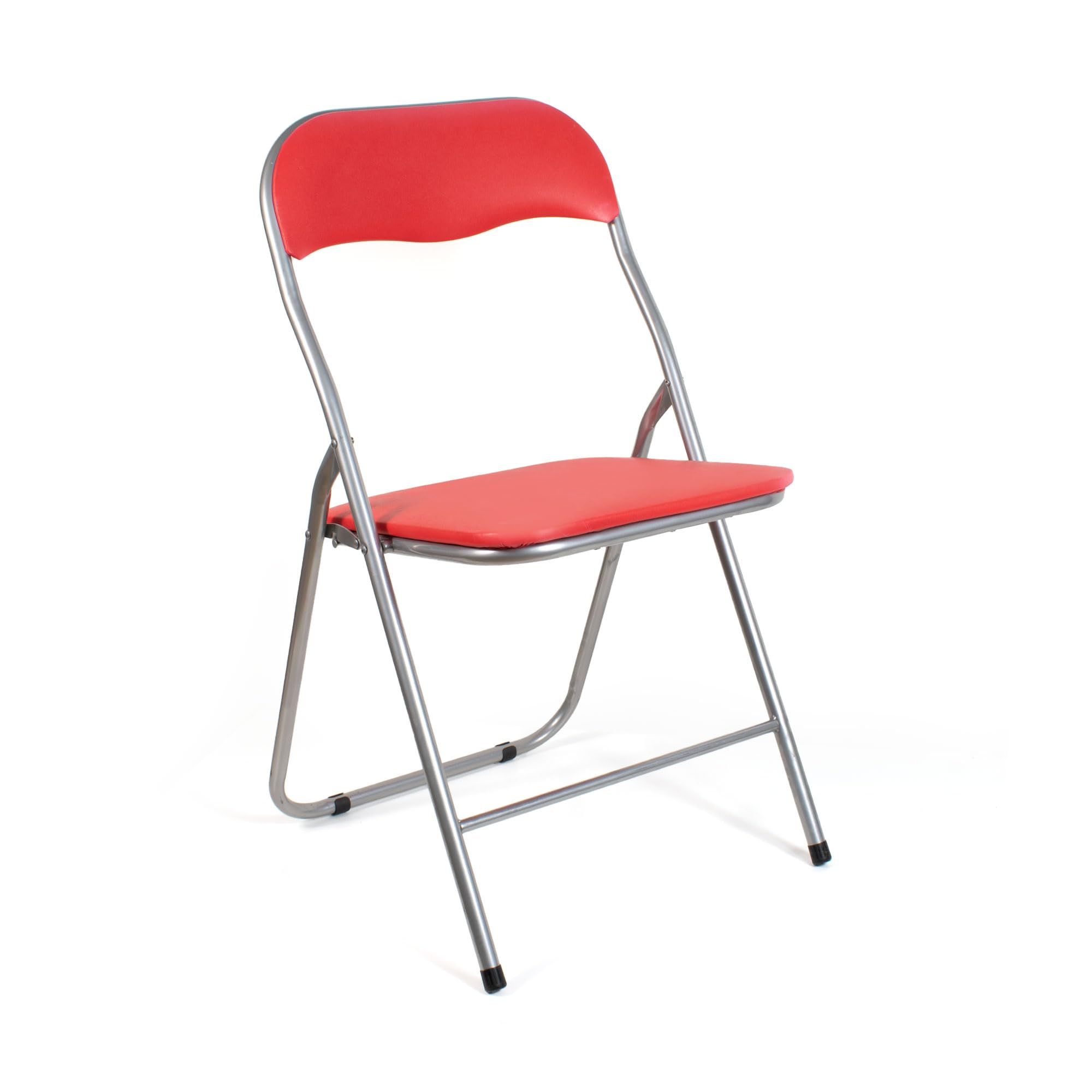 THE SECRET HOME - Pack de 1, 2, 4 y 6 Sillas Plegables Acolchadas - Asiento Auxiliar para el Hogar - Ideal para Cocina, Comedor, Salón, Dormitorio - 44 x 46 x 79 cm (1, Rojo)