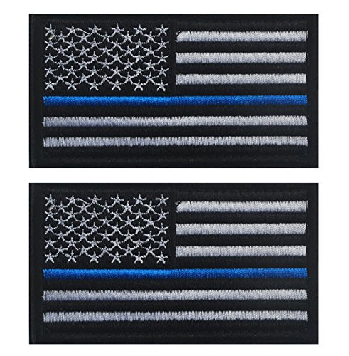 TACVASEN Bundle 2 pieces-Tactical Police law enforcement Thin Blue Line United States Flag Patch