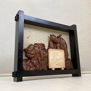 浮世絵風、青銅製装飾品 木箱付き、治彦銘あり 浮世絵風、青銅製装飾品 木箱付き、治彦銘あり tokyo385_udka-0002