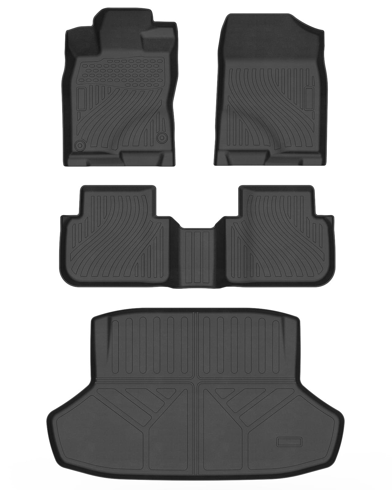 Photo 1 of Floor & Rear Trunk Mats for Honda Civic 2022-2024, All Weather Protection, Cargo Liner, 3pcs FloorLiner Combo Set