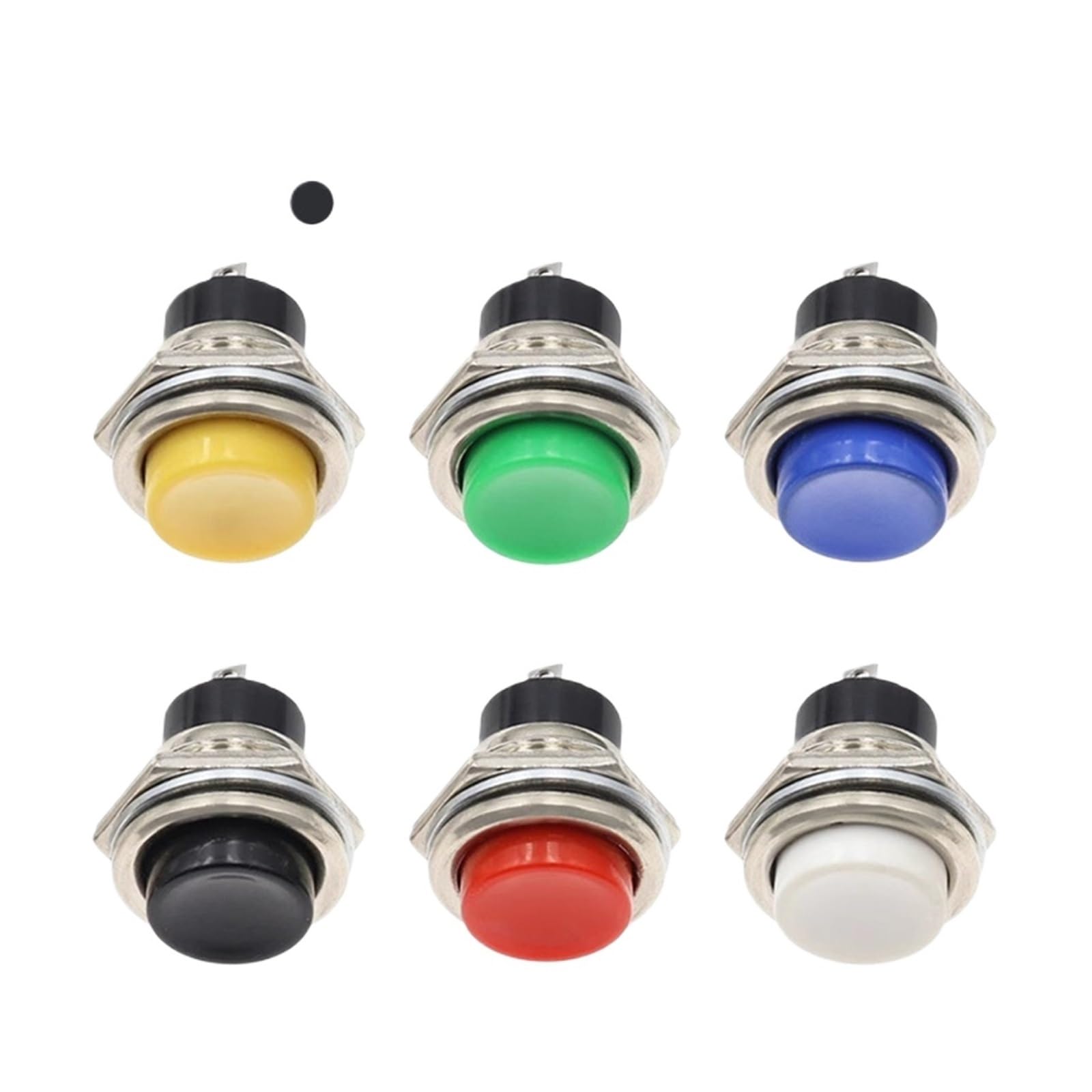 Okrągły przełącznik zasilania DS-212, 16MM, mały automatyczny reset chwilowy przycisk, 5/20 sztuk (czerwony, 100 szt.)