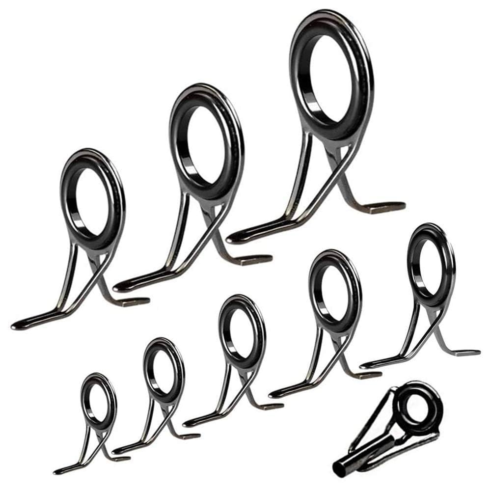 Amazon | 9個 釣竿ロッドガイド 釣り竿ガイド 釣り竿のヒント