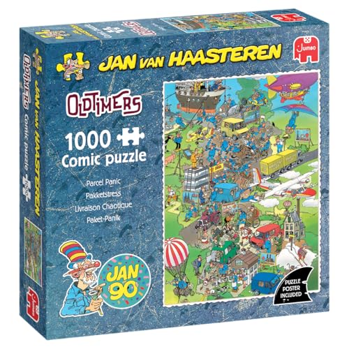 Jan van Haasteren Parcel Panic Oldtimers 1000 Teile Puzzle Für Erwachsene & Teens Lustiges Kniffliges Wimmelbild Puzzle Für Geburtstag & Weihnachten FSC-zertifizierte 68 x 49 cm Jumbo