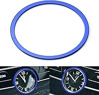 Vista 9 de iJDMTOY Anillo decorativo de aluminio azul para salpicadero interior de reloj analógico compatible con Mercedes W205 Clase C W213 Clase E X205 Clase