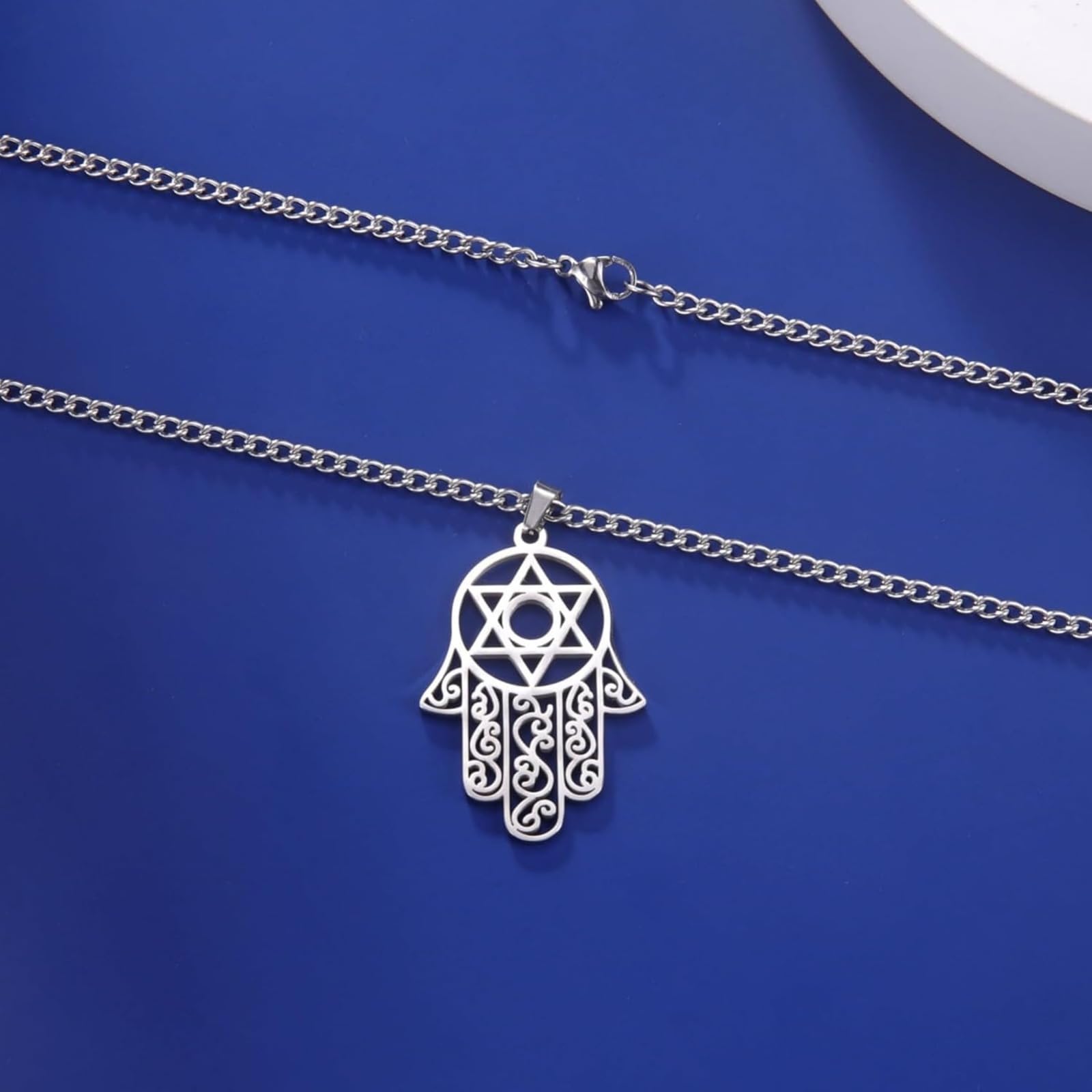 Vita Stella a Sei Punti Vintage Penderant Netro Retro Palm Star Collana Uomini e Donne Regalo Gioielli Artigianali Gli Amanti della Elegante Accessoria Bohémien per Ogni Occasione