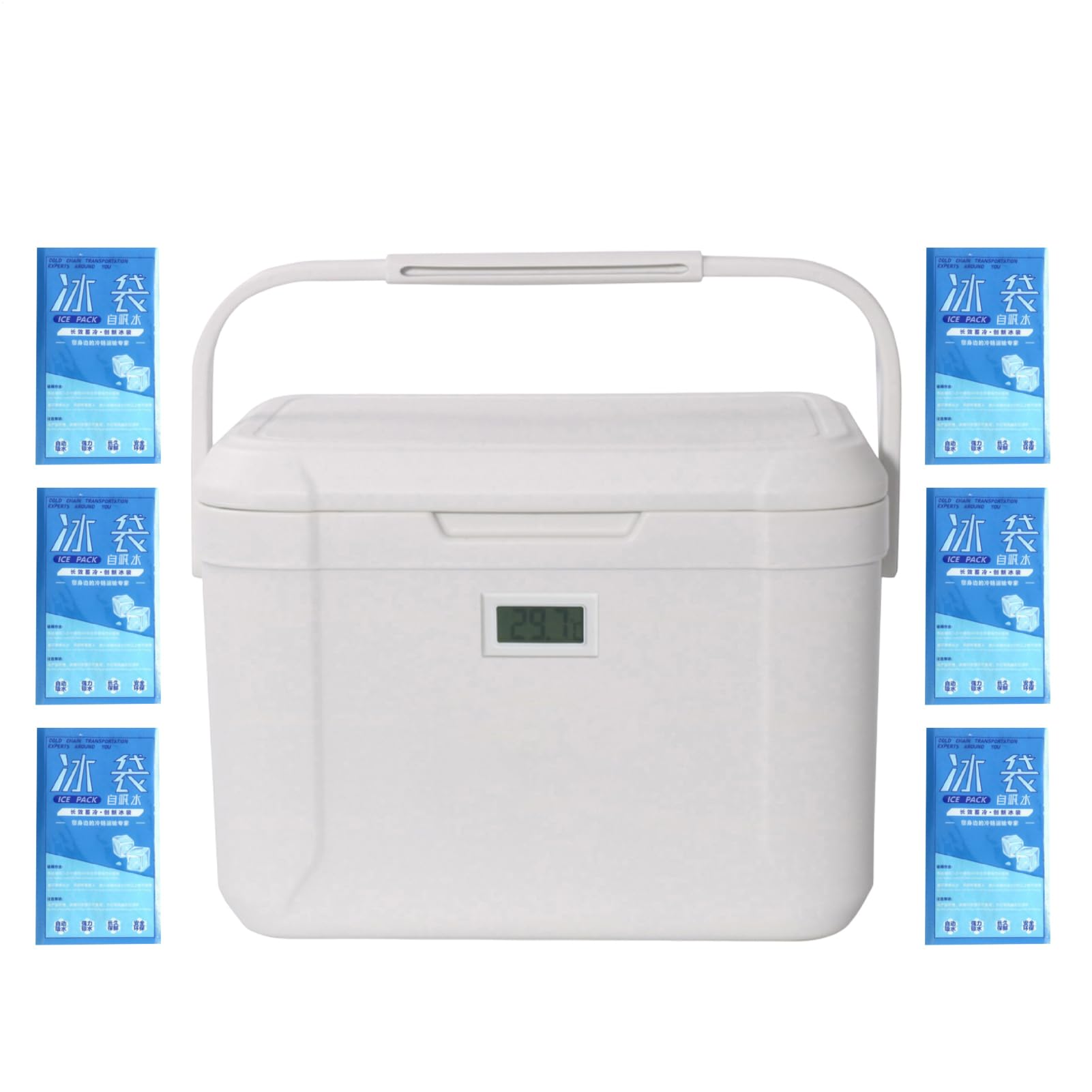 Glacière Isotherme Portative Glacière de Pique-Nique 5.5L Portable | Boîte 3 Isotherme pour Plage, Pique-Nique, et Utilisation Quotidienne