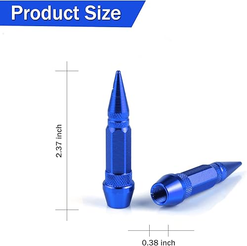 Miniatura 2 de Tapones de válvula SINGARO de 2.36 pulgadas, aleación de aluminio, a prueba de polvo e impermeables, aptos para automóviles, camiones y motocicletas