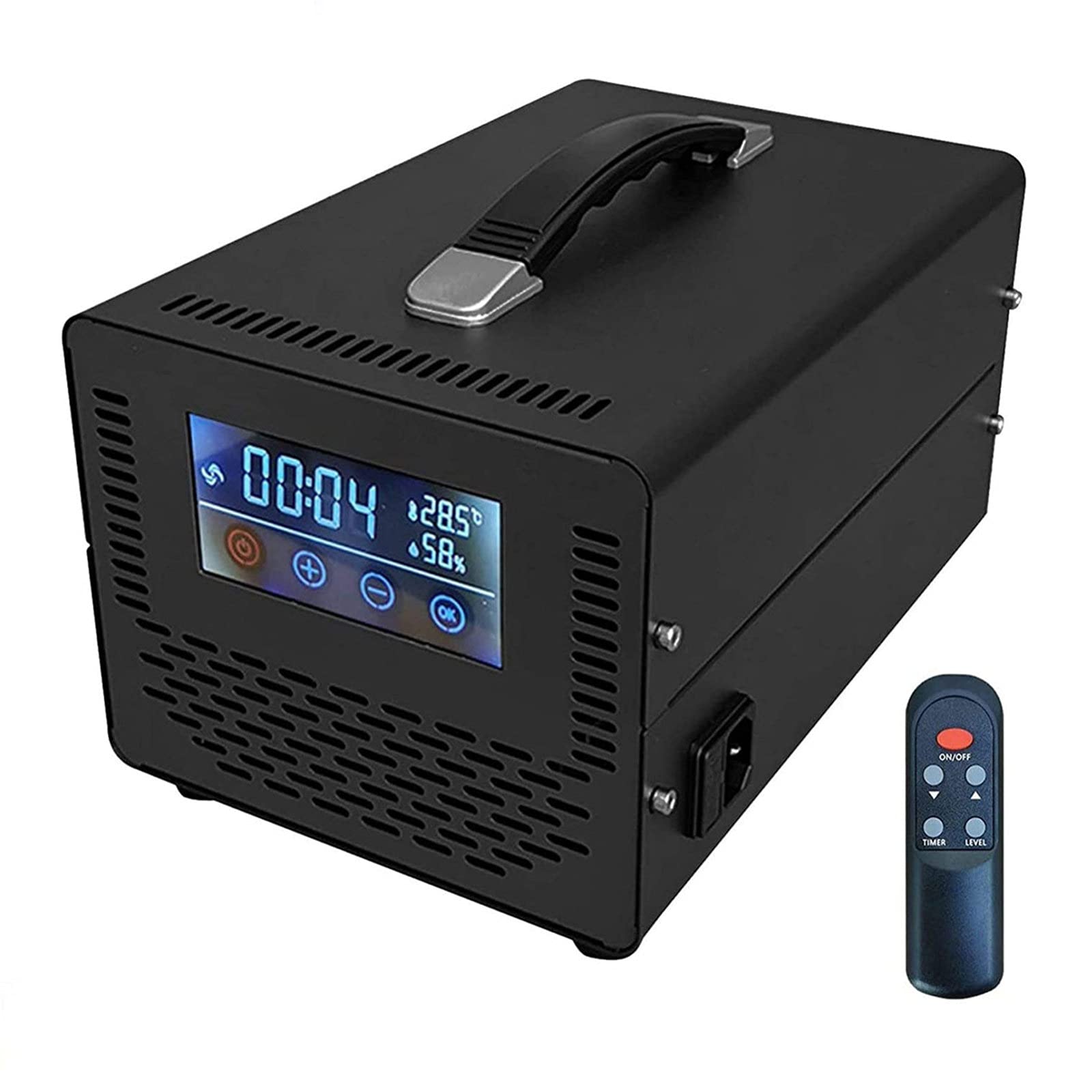 RDJSHOP Generador de Ozono con Pantalla Táctil con Mando a Distancia, Esterilizador Desodorante con Temporizador, Eliminación de Olores para Hogar, Oficina,Black-20000mg/h