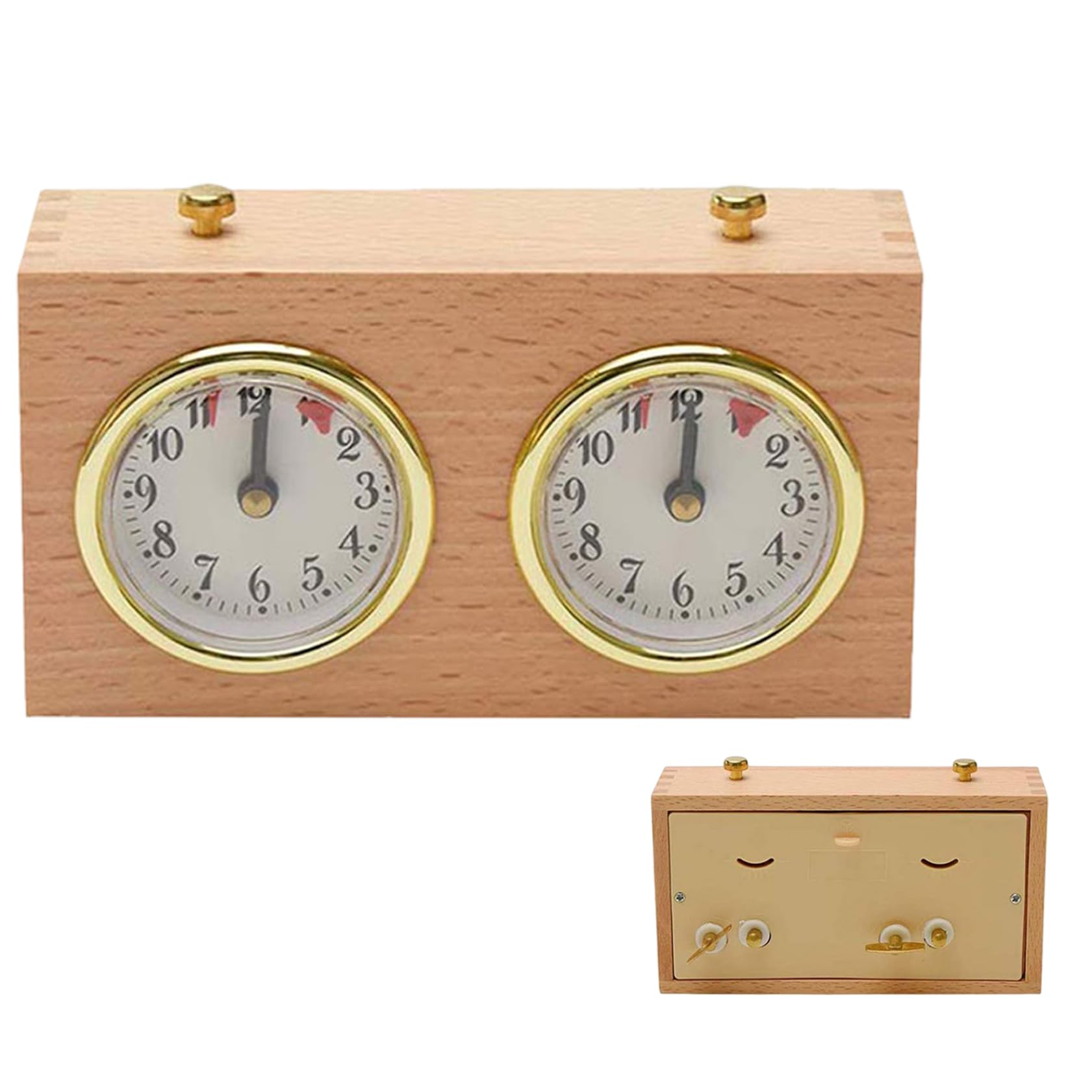 Horloge d'échecs analogique, minuterie d'échecs, Jeu analogique en Bois, minuterie mécanique, Compte à rebours pour la compétition