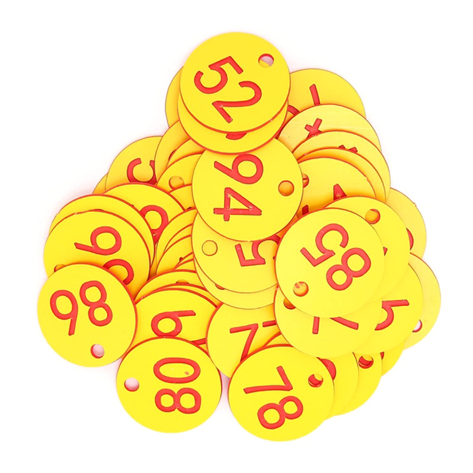 Yhplxyuus Number Tags 1-100 Numbered Labeling with Hole Easy Fastened 100PCS for Identification for Loc with String for Paper