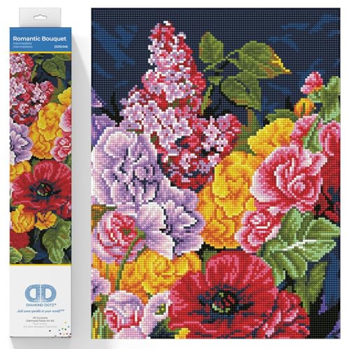 Kit Diamond Dotz Intermediate Romantic Bouquet : le cadeau créatif parfait pour amateurs d'art floral