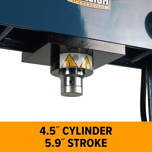 Miniatura 2 de Baileigh HSP-30A - Prensa de taller accionada por aire / manualmente con marco-H, 30 toneladas, de 22 a 1/2 pulgadas de ancho de trabajo