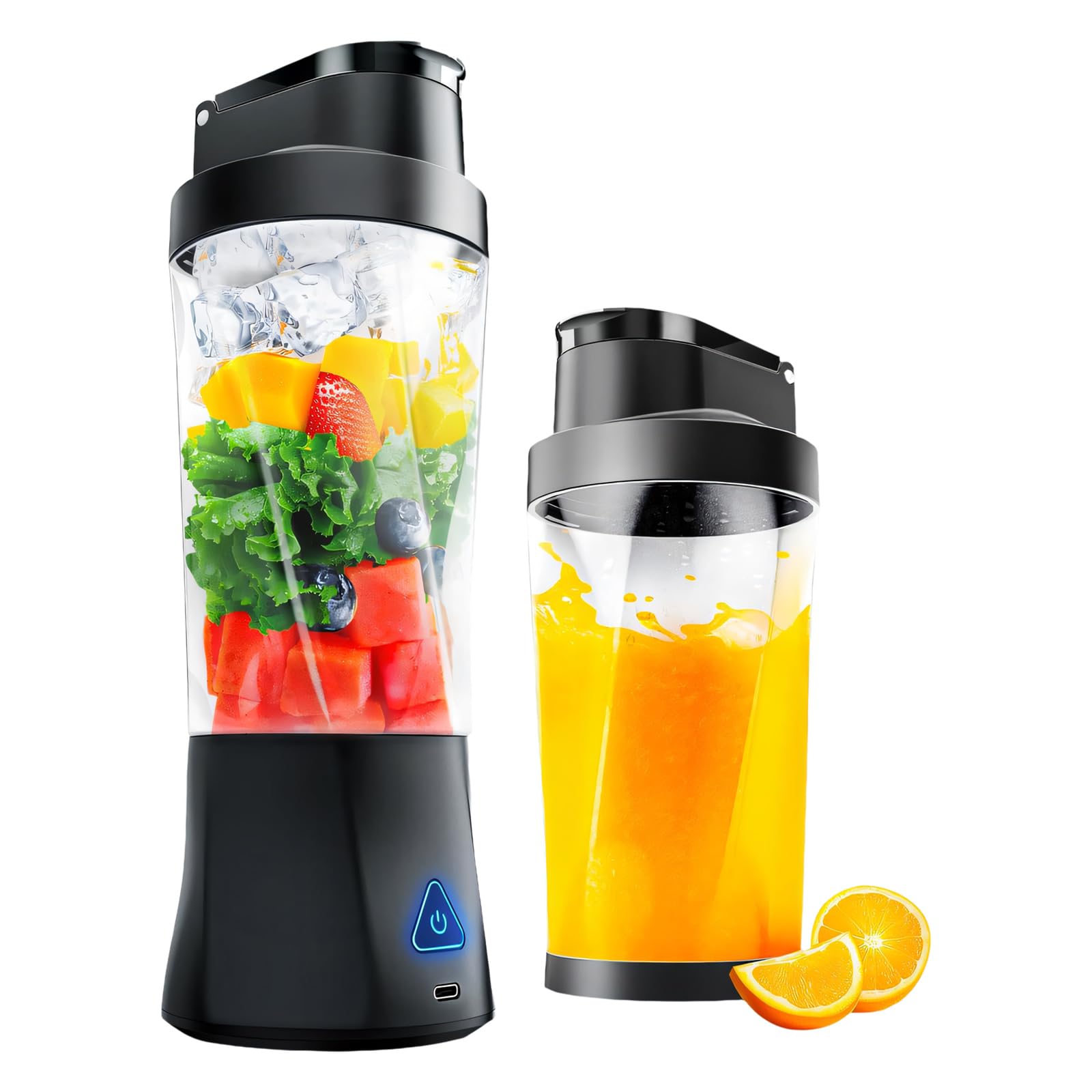 carotoe Portable Mixer Cup with Drinking Lid, 700ml Cordless Drink Maker for Commute and Travel, USB Rechargeable Shake Mixer for Daily Drink Prep Drinks Camping Drinks Breakfast