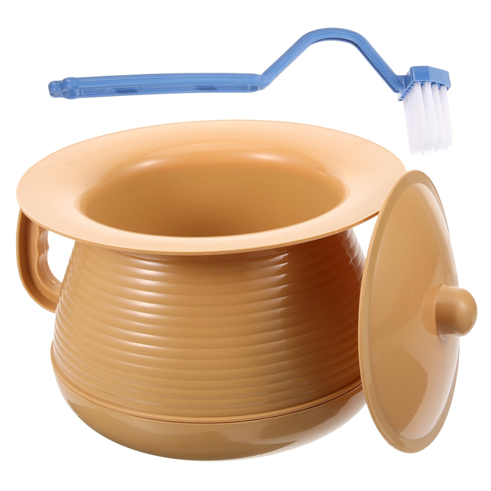 IWOWHERO Sturdy Plastic Urine Pot Portable Household Spittoon Chamber Pot Cover Easy Clean for Elderly Boys and Girls