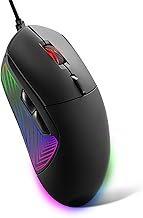 JIDOHUN Wired Gaming Mouse with RGB Backlit, 4 Adjustable DPI Up to 4800, 7 programmable Buttons, Ergonomic and Lightweight Gamer Mouse for Windows/PC/Mac/Laptop