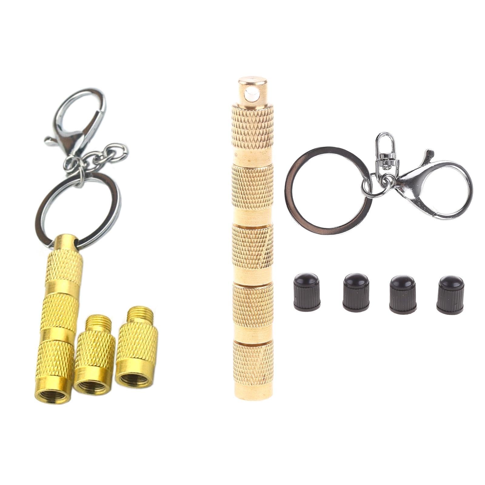 CQEAZ 4pcs Tire Deflator Automatic Gold Accessories Portable Tyre Deflation For Tire Air Down Tool For Vehic