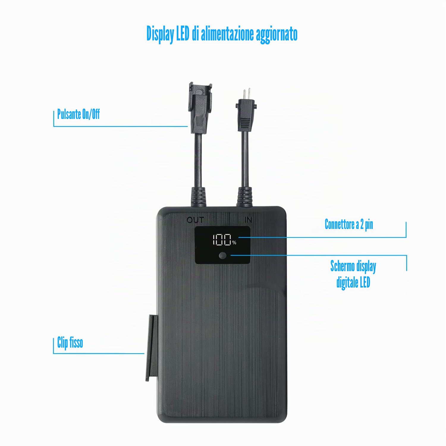 STAIGO Batteria universale per mobili reclinabili Alimentazione ricaricabile per mobili elettrici a 2 pin per Okin-Limoss-Berkline-Med con display a LED [2500mAh]