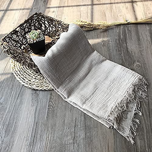 Cotton Linen Scarf | All seasons Fashion | Linen Scarves for Women and Men | Lightweight Versatile3