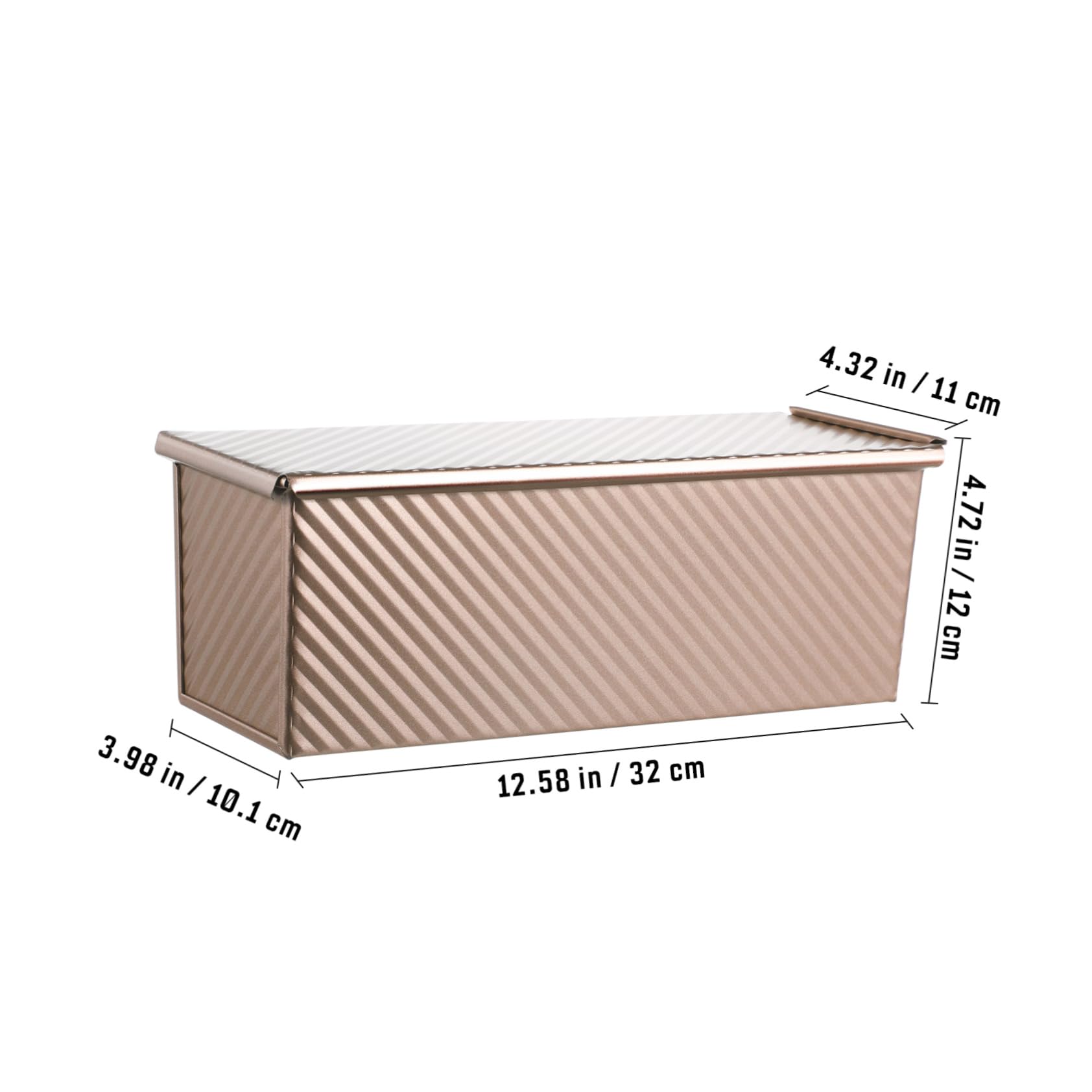 LIFKOME Metall-kastenform Mit Deckel Antihaftbeschichtet Brotbackform Toastform Längliche Kuchenform Rechteckige Kastenform Leicht Zu Lösende Backform Für Selbstgemachtes Brot Und Kuchen