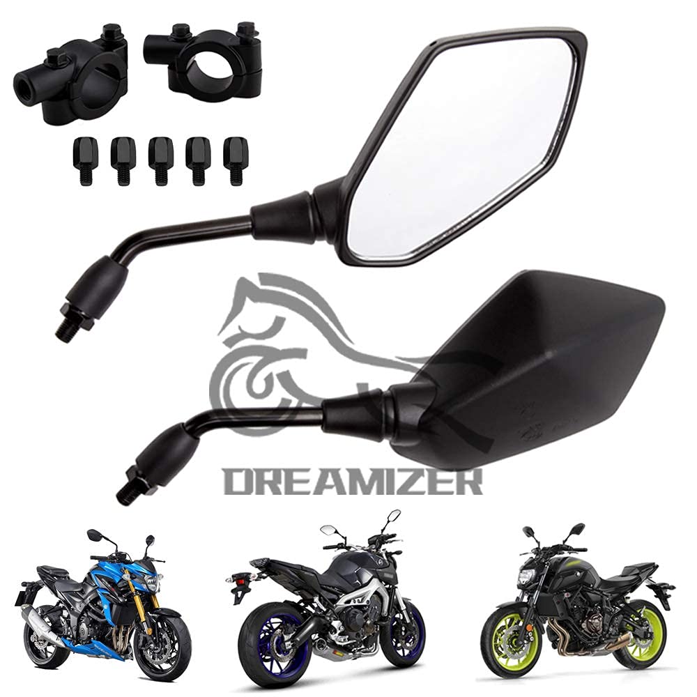 Suzuki Burgman 125 Espejos Retrovisores Laterales Para Motocicleta, Negro,  Rect | Meses Espejos Moto, image size:1000x1000